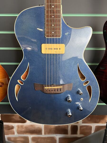 Crafter SAT-M Midnight Blue 2007 Hybrid Electric Acoustic Guitar | blue, image 4 of 5