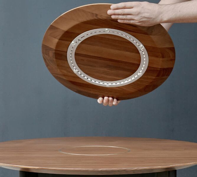 Crawford coffee table walnut Ø 90cm | brown, image 1 of 4