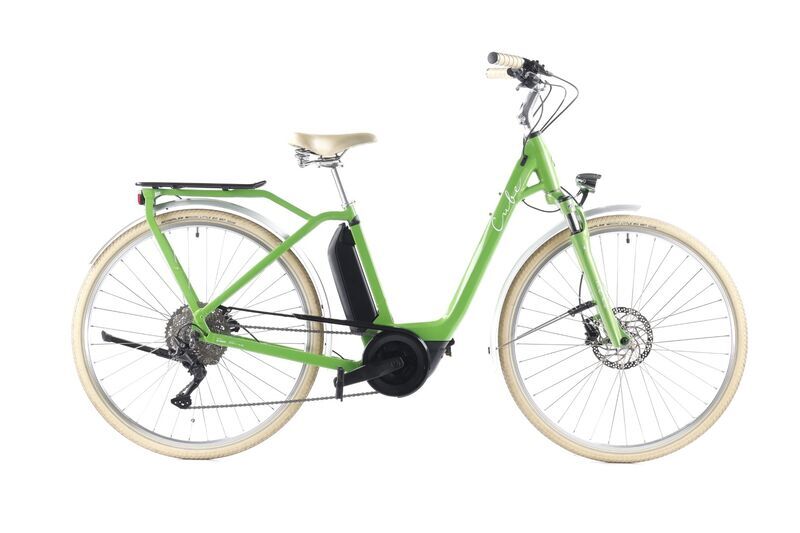 Cube Ella Ride Hybrid (2021) | Tiefeinsteiger | grün | 28" | 46 cm | 1000 - 1500 km | 500 Wh | Schwalbe Little Big Ben 1