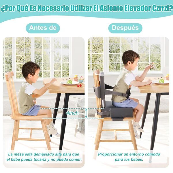 Czrrzl Sitzerhöhung Kind | grey 2