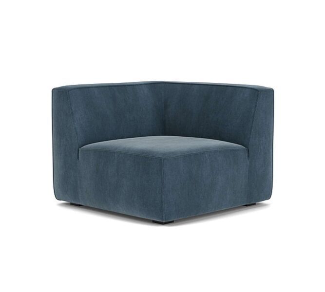 Dane single-seater corner module left Sorrento Steel Blue | blue, image 1 of 5