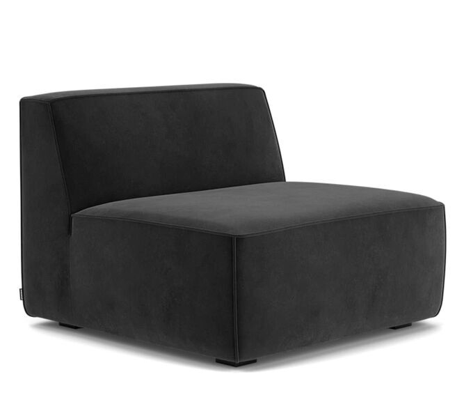 Dane single-seater Modul velour matte Dark Grey | grey, image 1 of 4