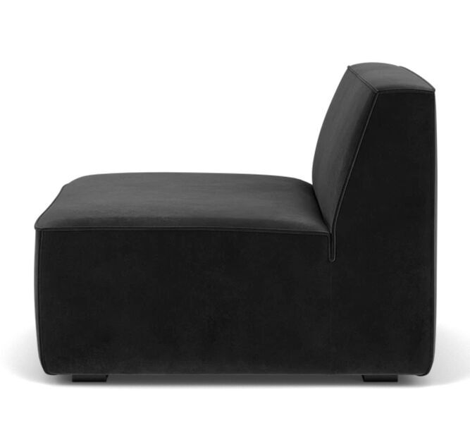 Dane single-seater Modul velour matte Dark Grey | grey, image 3 of 4