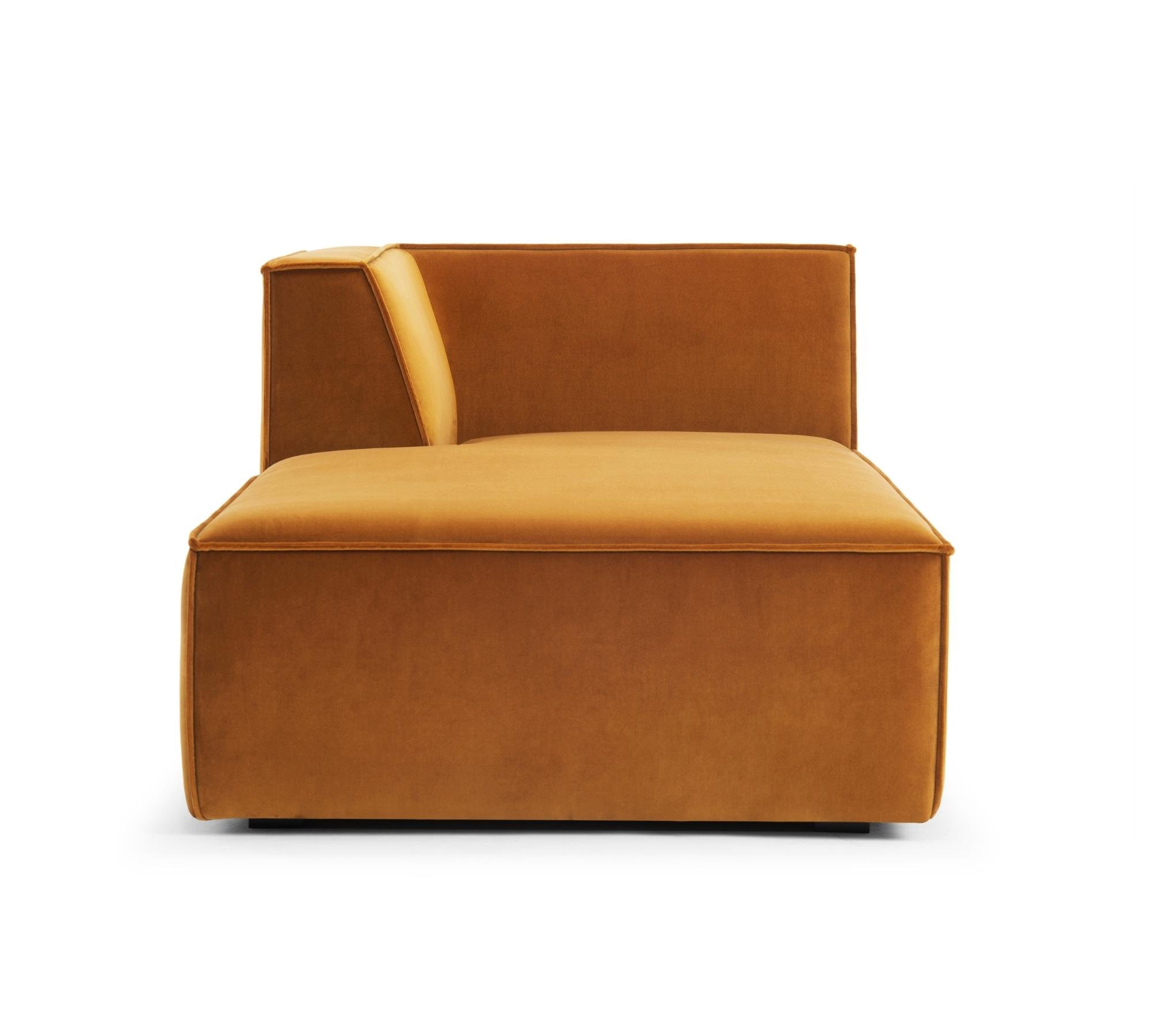 Dane en-sits vänster schäslong velour matt Amber