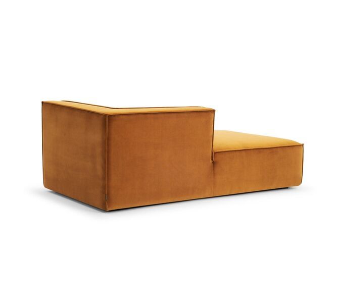 Dane monoposto chaise longue sinistra velluto opaco Amber | giallo, image 3 of 4
