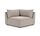 Daphne single-seater corner module left Agnes Brown | brown, thumbnail 1 of 4