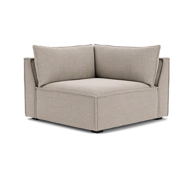 Daphne single-seater corner module left Agnes Brown | brown, image 1 of 4