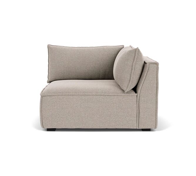 Daphne single-seater corner module left Agnes Brown | brown, image 2 of 4