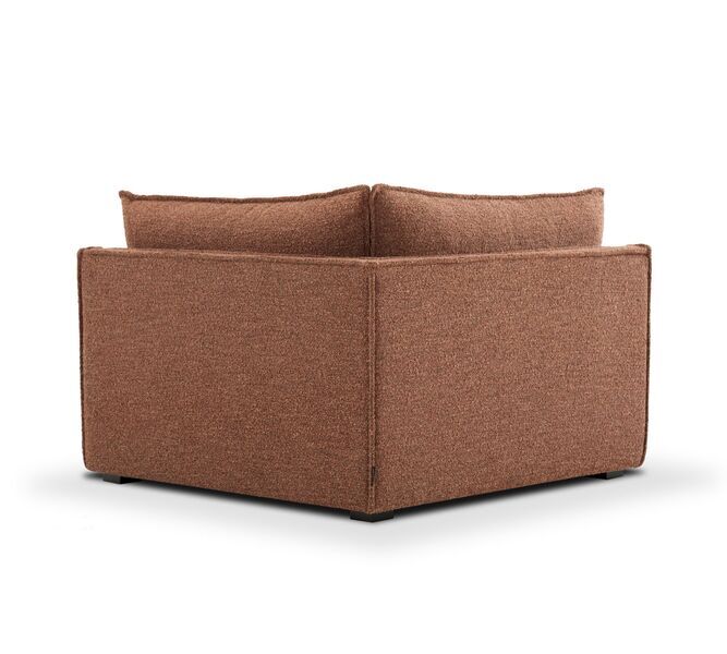Daphne single-seater corner module left Pebble Rust | brown, image 1 of 3