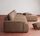 Daphne single-seater corner module left Pebble Rust | brown, thumbnail 2 of 3