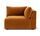 Daphne single-seater corner module left velour matte Amber | orange, thumbnail 1 of 4