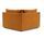Daphne single-seater corner module left velour matte Amber | orange, thumbnail 2 of 4