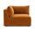 Daphne single-seater corner module left velour matte Amber | orange, thumbnail 4 of 4