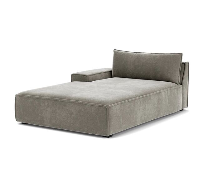 Daphne single-seater left chaise longue Planet Grey Green | grey, image 1 of 5