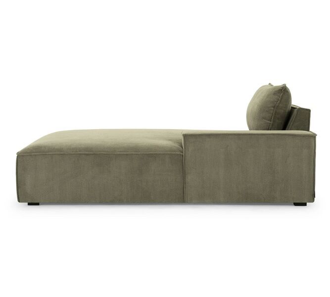 Daphne 1-Seater Chaise Longue Right Free sage | olive green, image 1 of 5