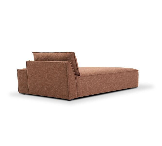 Daphne monoposto chaise longue destra Pebble Rust | marrone, image 2 of 4