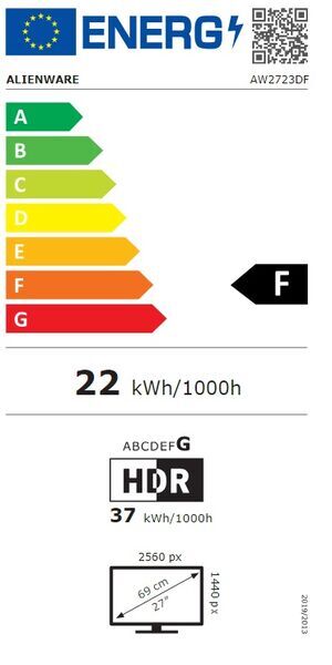 Dell Alienware AW2723DF | 27" | with stand | black/white 5