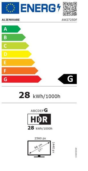 Dell Alienware AW2725DF | 26.7" | ohne Standfuß | schwarz 2