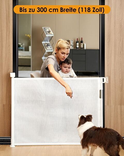 Derimkcoa Ausziehbares stair gate | white, image 2 of 3