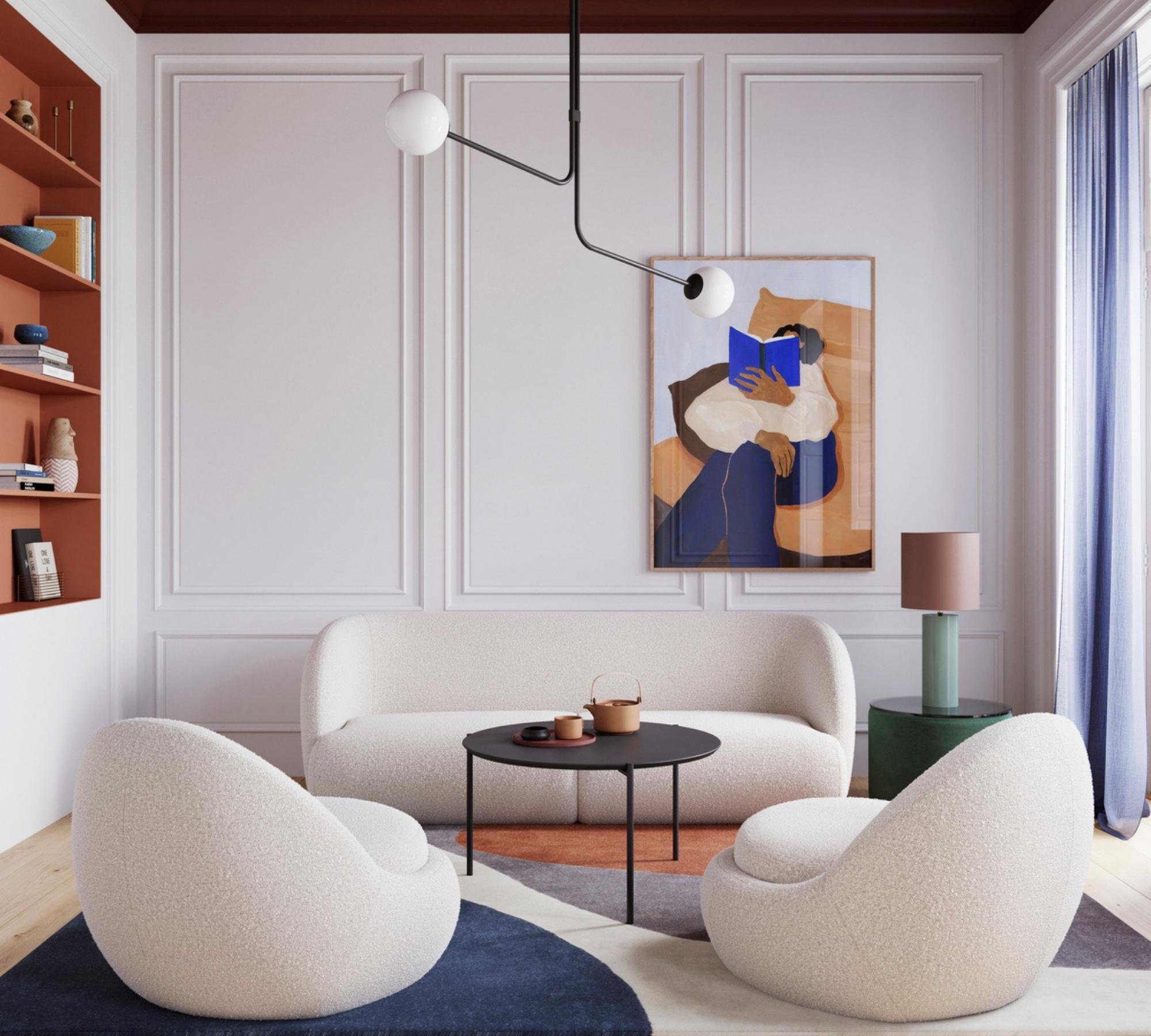 Design-Award-Winning Paula soffa 2-sitsig Maya Cream
