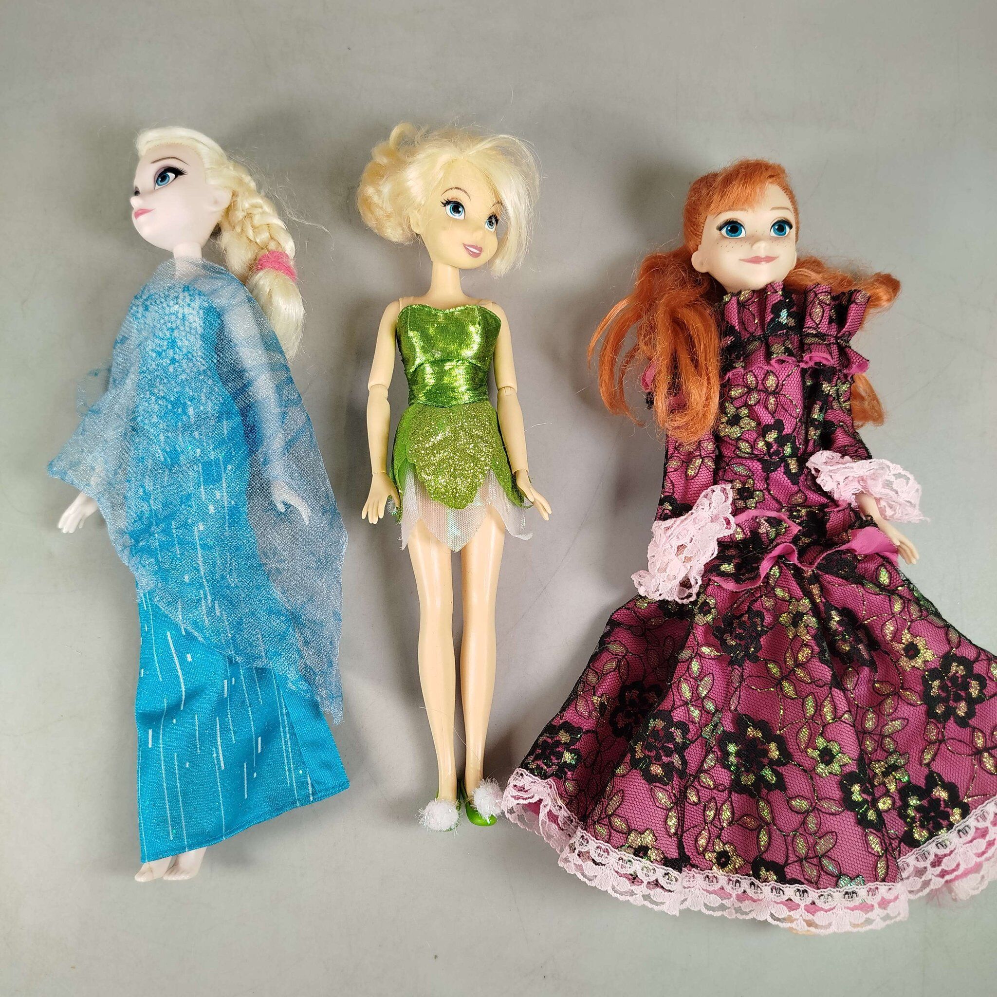 Disney Bundle Elsa Anna TinkerBell Set von 3 Puppene