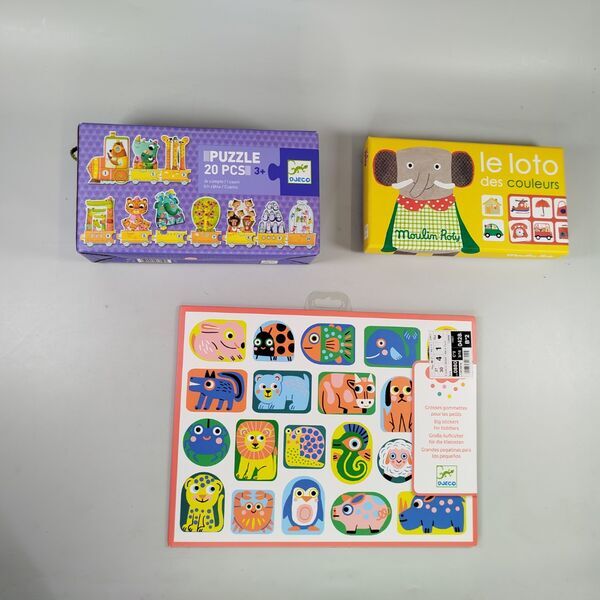 Djeco Lernspiel-Set – Puzzle & Magnete | multicolored 1