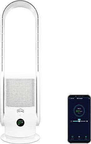 djive Flowmate ARC Casual 2in1 Fan and air purifier | Clean White