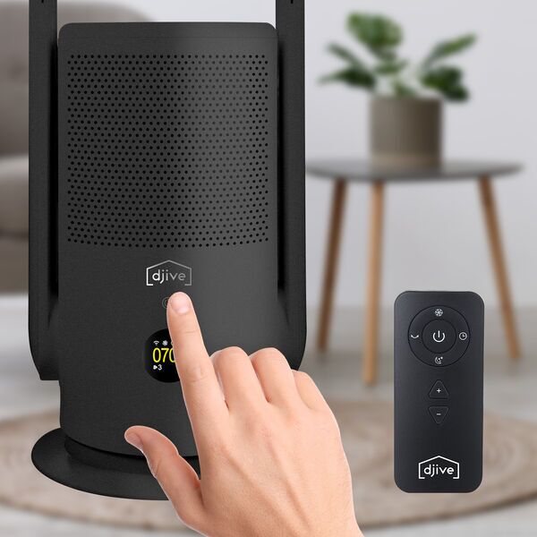 djive Flowmate ARC Casual 2in1 Ventilator und Luftreiniger | Metallic Grey 3