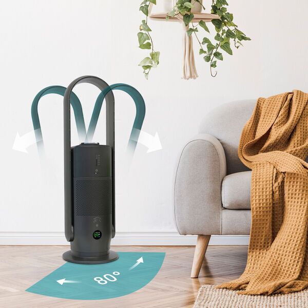 djive Flowmate ARC Humidifier 3in1 Luftreiniger, Luftbefeuchter und Ventilator | Metallic Grey 3