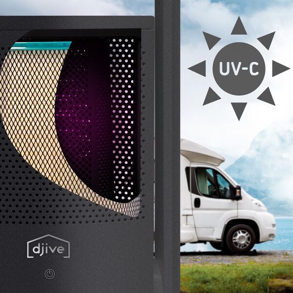 djive Flowmate ARC Portable 2in1 kabelloser Akku-Ventilator & Luftreiniger | Metallic Grey 2