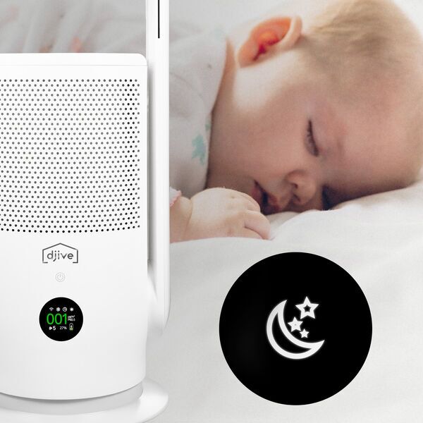 djive Flowmate ARC Portable 2in1 kabelloser Akku-Ventilator & Luftreiniger | Clean White 3