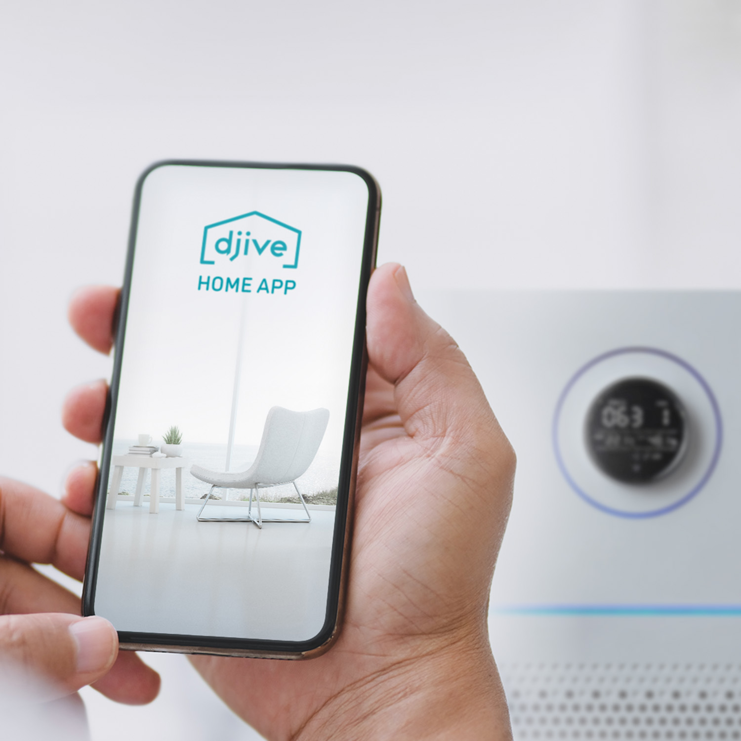 Djive PURE 1200 Luftreiniger & Befeuchter – Für Bis Zu 200 M², HEPA 13, UV-C, App-Steuerung, Leise