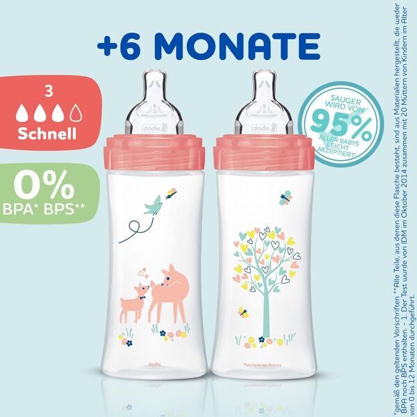 Set de biberones Dodie Sensation | rosa 2