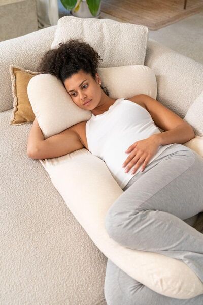 Doomoo Maxxy Schwangerschafts & Stillkissen Mini Flowers | beige 2