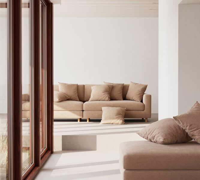 Douglas sofa 3-seater Aulla Caramel | brown, image 4 of 4
