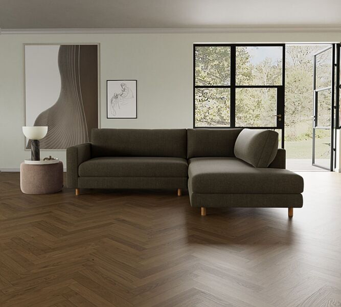Douglas sofa right chaise longue Free Sage | olive_green, image 1 of 4