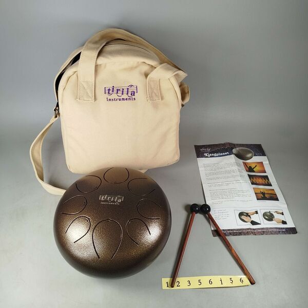 Drifa Instruments Klangplanet Steel Tongue Drum 8 Noten Instrument mit Zubehöre | mehrfarbig, image 1 of 2