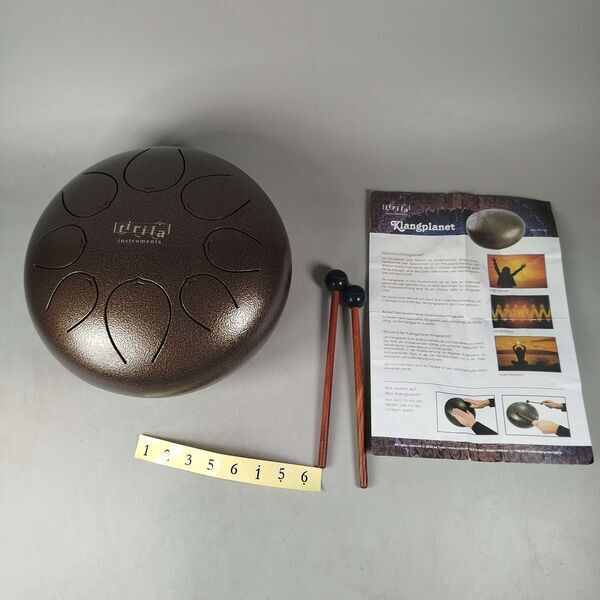Drifa Instruments Klangplanet Steel Tongue Drum 8 Noten Instrument mit Zubehöre | mehrfarbig, image 2 of 2
