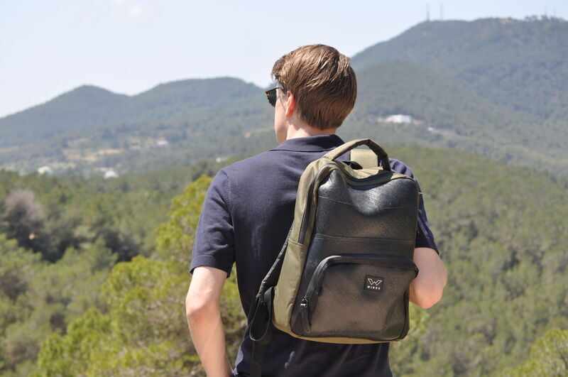 Ecowings Funky Falcon Recycelter Rucksack | grün 4