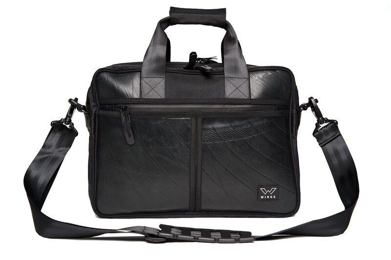 Ecowings Elegant Eagle Recycled Laptop Bag | black 2