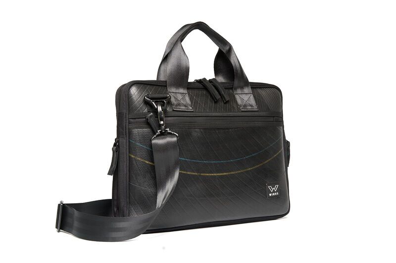 Ecowings Precious Peacock Recycled Laptop bag | black 3