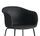 Elefy JH29 armchair leather steel black | black, thumbnail 1 of 3