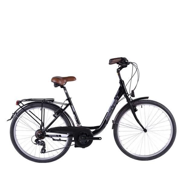 Eleven City Bike (2024) | Tiefeinsteiger | schwarz | 55 cm | L | Shimano Tourney 1