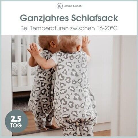 emma & noah TOG 2.5 Schlafsack mit Füßen | Floral Sand 2