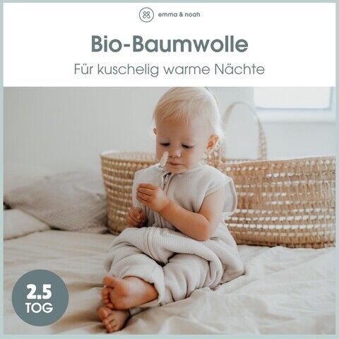 emma & noah TOG 2.5 Schlafsack mit Füßen | Floral Sand 3