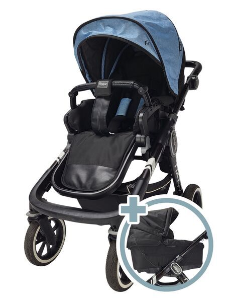 Emmaljunga NXT 90 Carrinho de bebé combinado | schwarz/hellblau, image 1 of 5