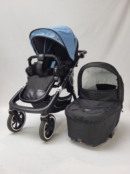 Emmaljunga NXT 90 Carrinho de bebé combinado | schwarz/hellblau, image 2 of 5