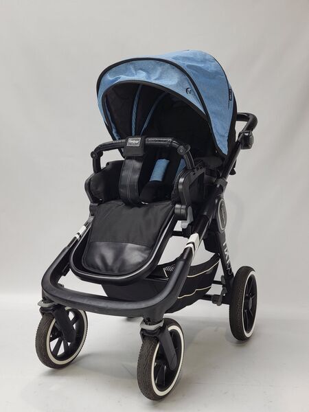 Emmaljunga NXT 90 Carrinho de bebé combinado | schwarz/hellblau, image 3 of 5