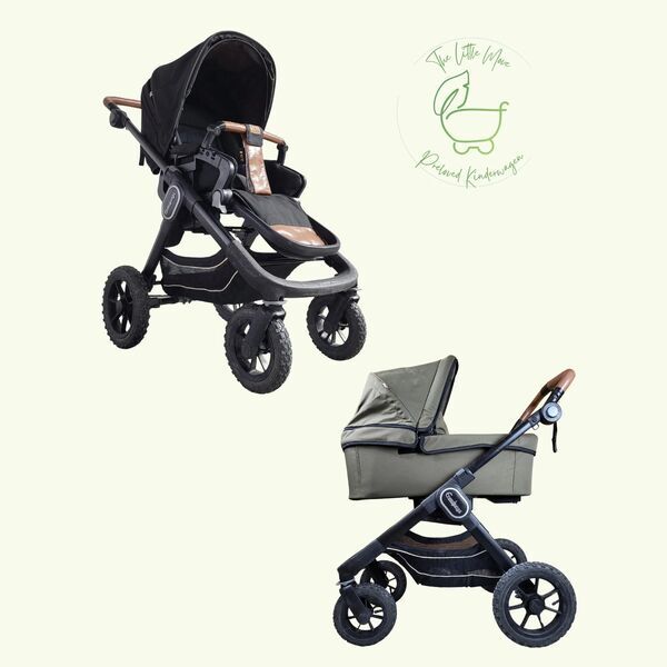 Emmaljunga NXT90 Flat Outdoor Kombikinderwagen | black/green 1