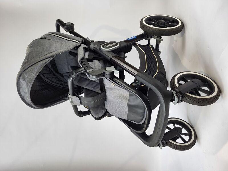 Emmaljunga NXT90 ravna kombinirana kolica za vanjsku upotrebu | Siva 3